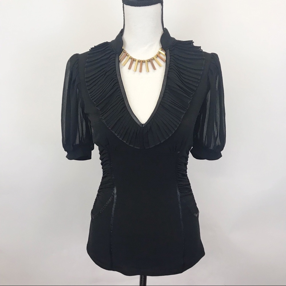 XOXO fitted black blouse M